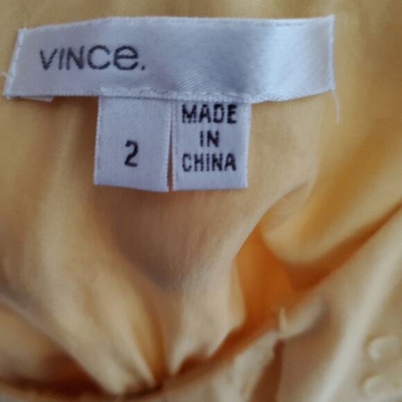 Vince Buttercup Yellow Empire Waist Sleeveless Tea Dress (2) - Picture 4 of 6